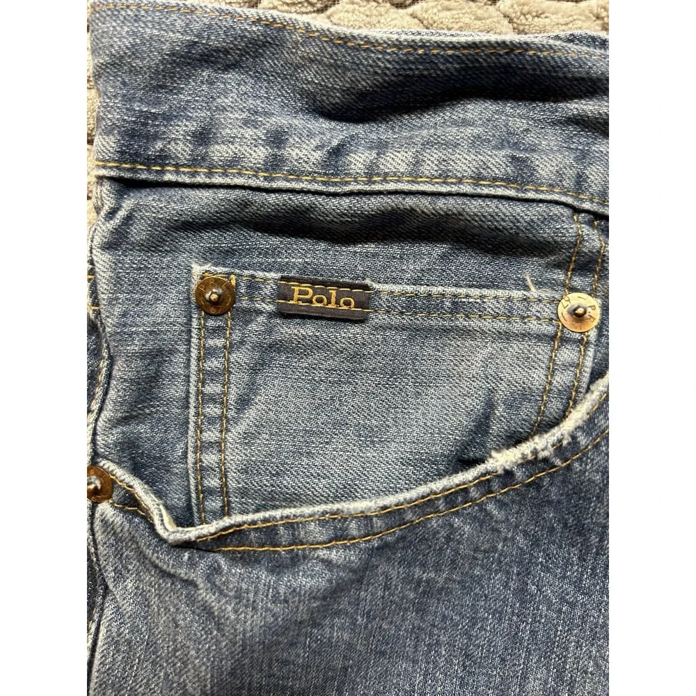 Polo Ralph Lauren Jeans Men's 36x36 Light Wash Straight Leg Denim Cotton - Picture 9 of 11